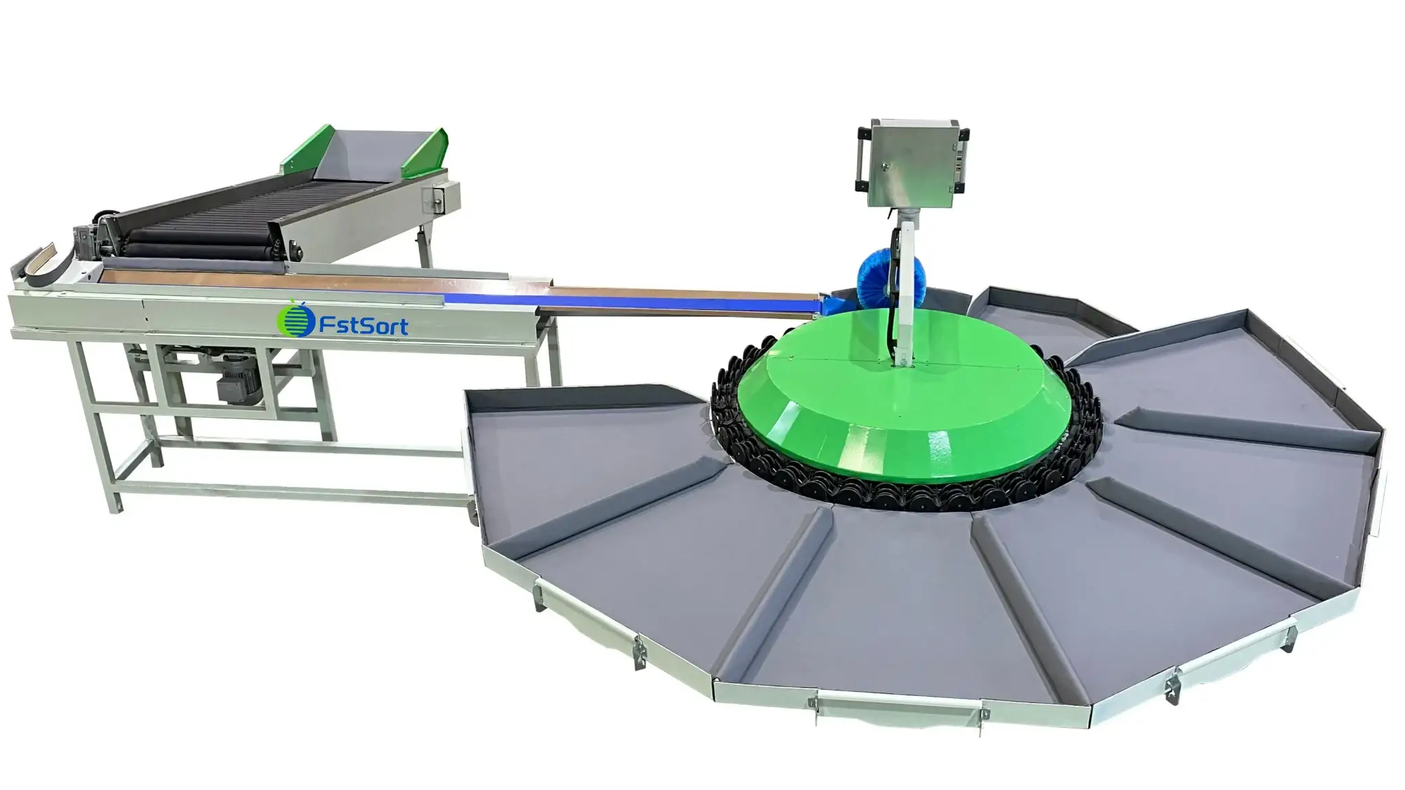 Peach Sorting Machine | Electronic Weight Sorter – Rotary or Linear with Soft Padding - Weight Grader by FstSort
