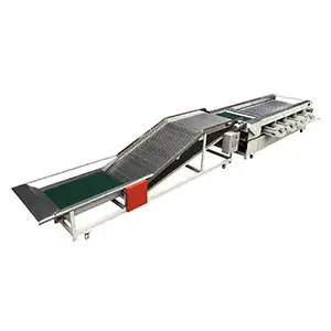 Taiwanese customers come to the factory to inspect the sweet potato grading cleaning machine